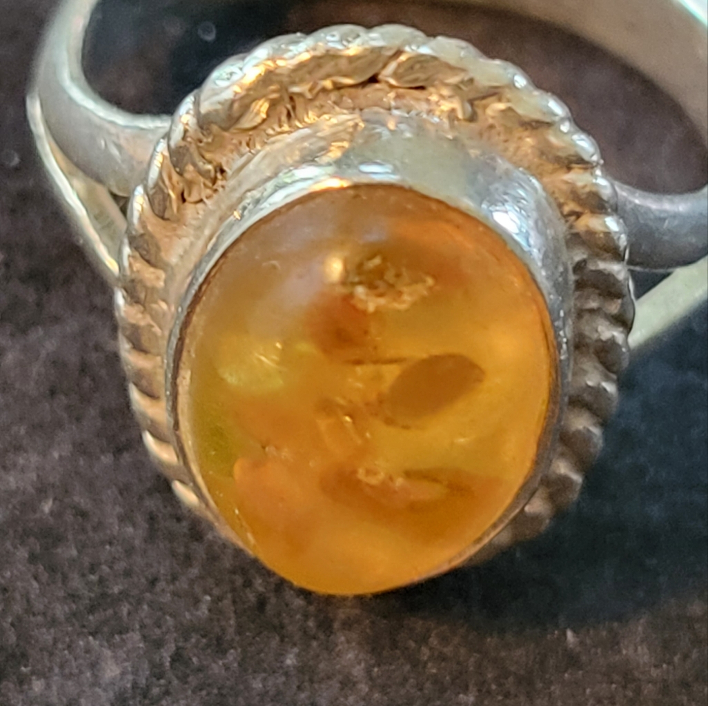 Sterling Silver Baltic Amber Ring